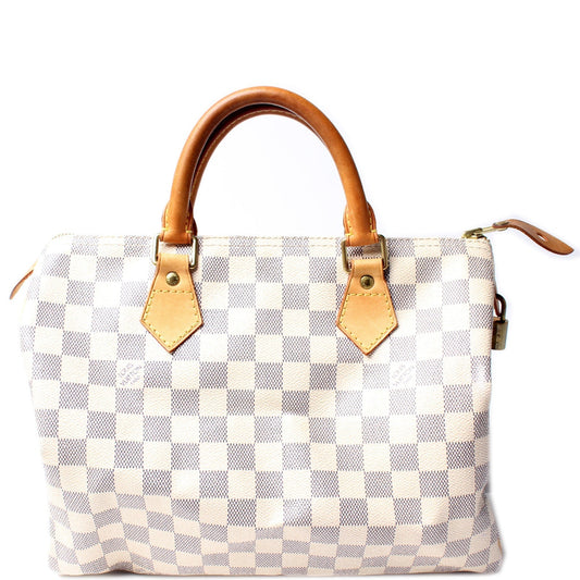 Louis Vuitton Speedy 30 Azur Damier Handbag Azur 34