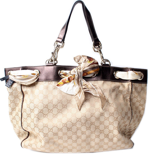 Gucci GG Positano Canvas Tote Bag