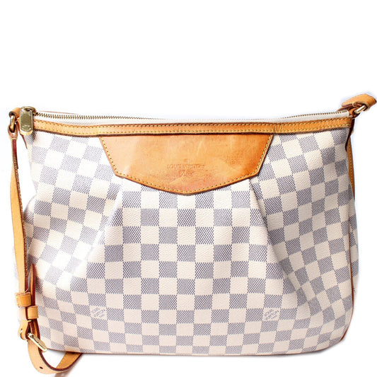 Louis Vuitton Siracusa Azur MM Damier Handbag Azur 10