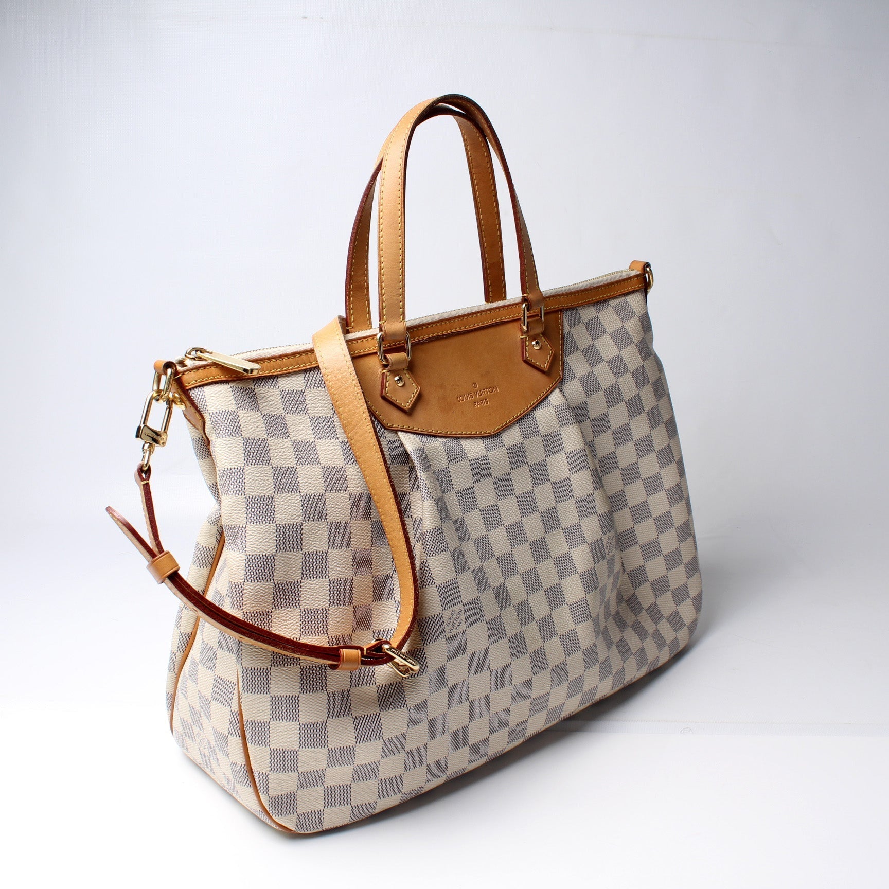Louis Vuitton Siracusa Azur GM Damier Handbag Azur 7