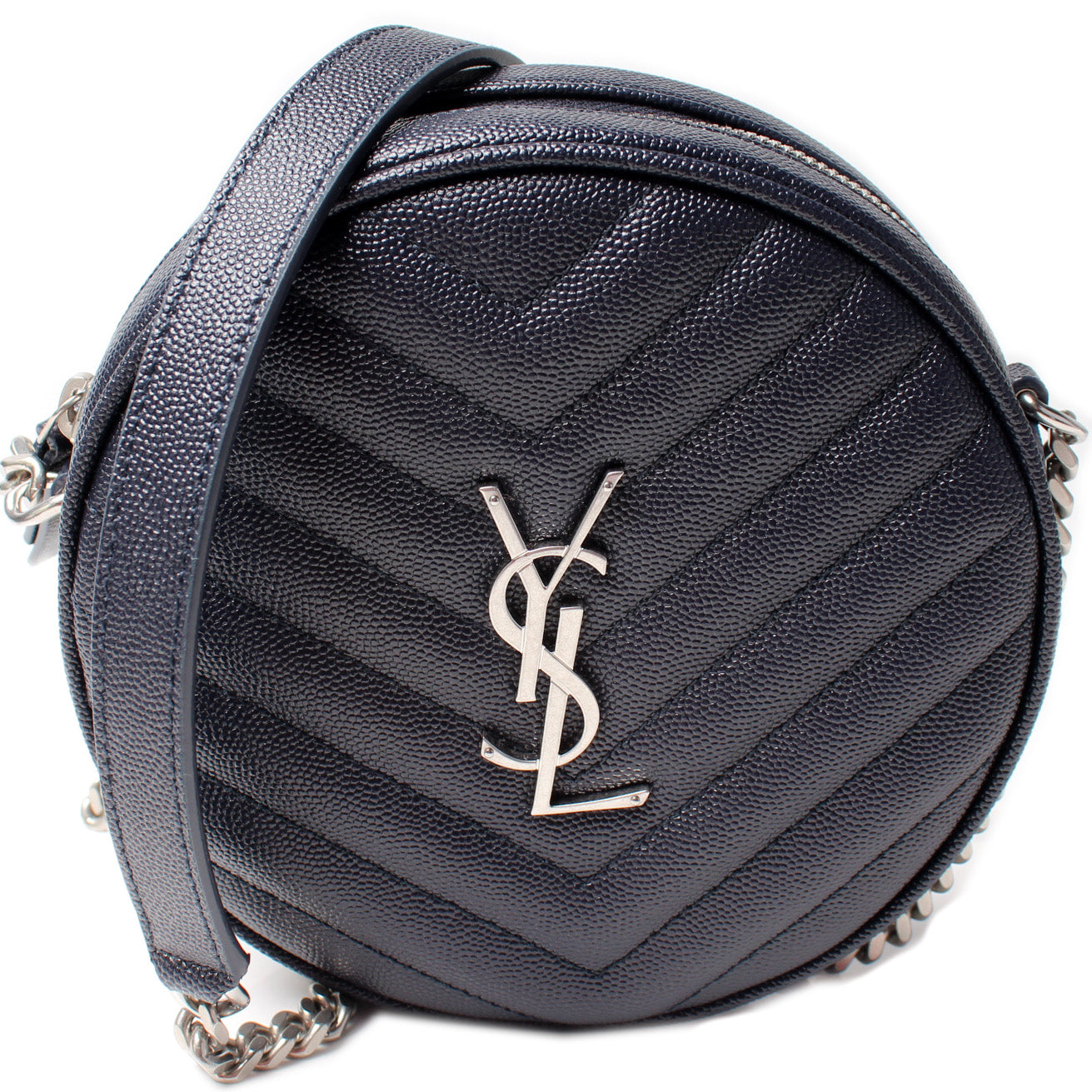 YSL Saint Laurent Saint Laurent Vinyle Round Camera Grain Bag Travel Bag