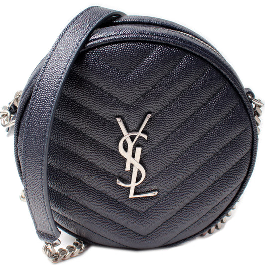 YSL Saint Laurent Saint Laurent Vinyle Round Camera Grain Bag Travel Bag
