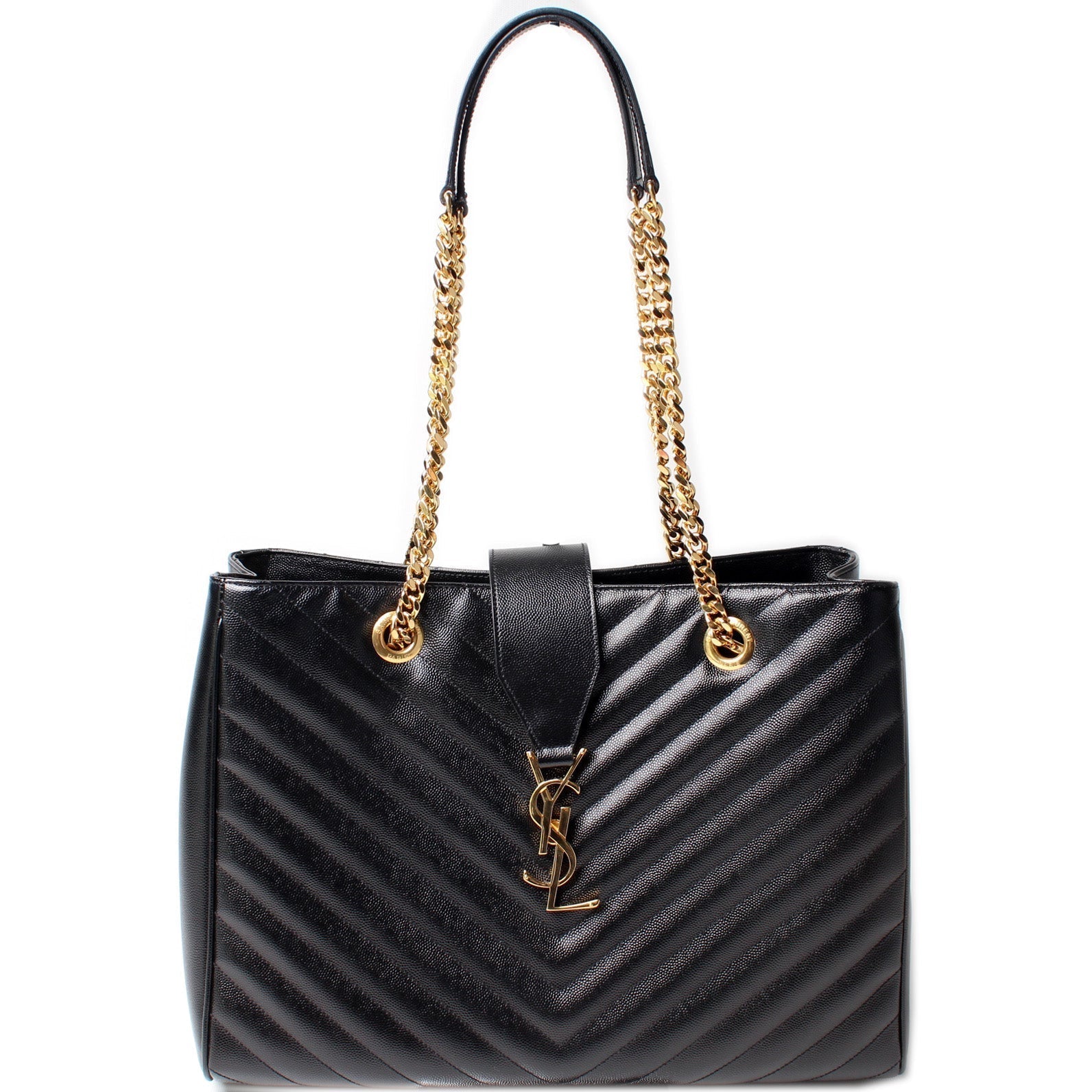 YSL Saint Laurent Grain De Poudre Shopping Tote Bag