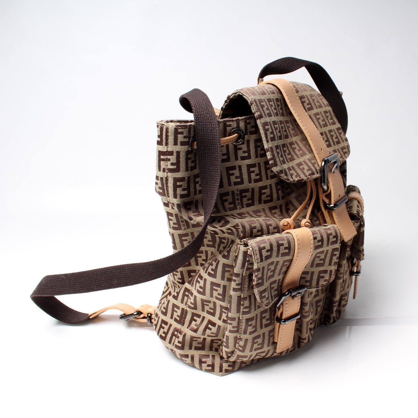 Fendi 8Bz007 Zucchino Backpack Bag Small
