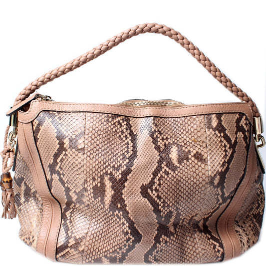 Gucci Bella Zip Top Snake Travel Bag