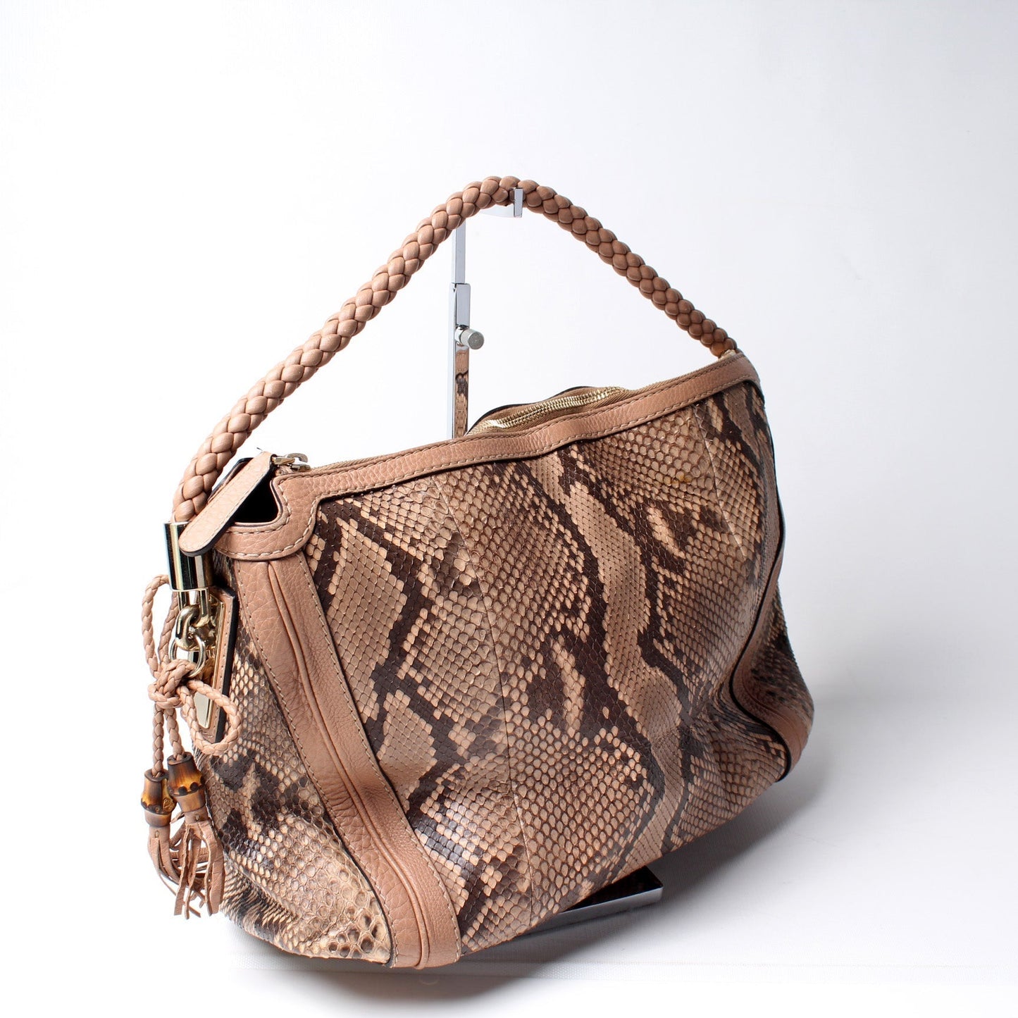 Gucci Bella Zip Top Snake Travel Bag