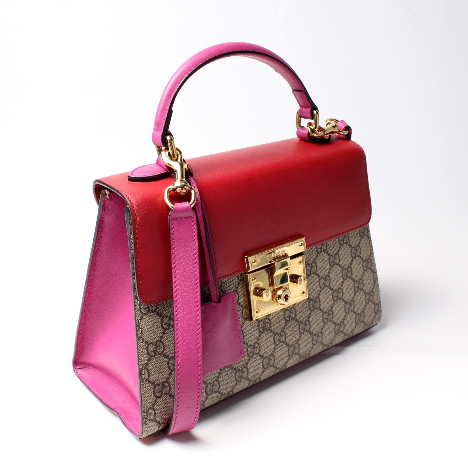 Gucci Padlock GG Supreme Small Top Handle Travel Bag