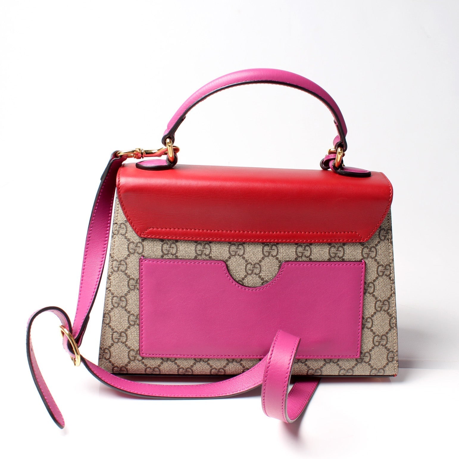 Gucci Padlock GG Supreme Small Top Handle Travel Bag