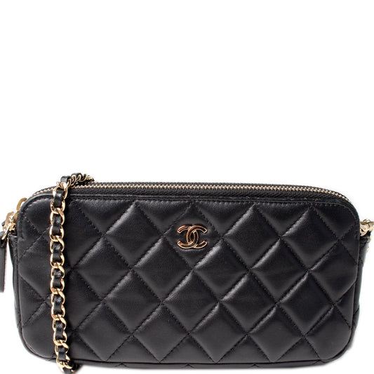 Chanel WOC CC Double Zip Clutch Bag Zip 2