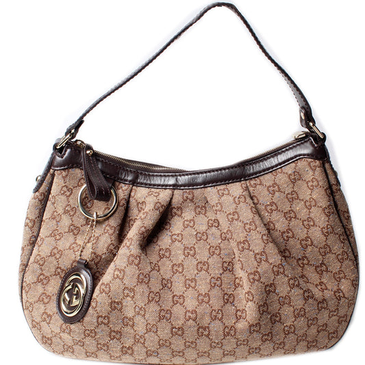 Gucci Sukey Canvas Medium Shoulder Bag