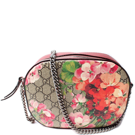 Gucci GG Supreme Blooms Mini Chain Travel Bag Mini Chain