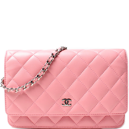 Chanel WOC Classic Quilted Lambskin Clutch Bag Lambskin 6
