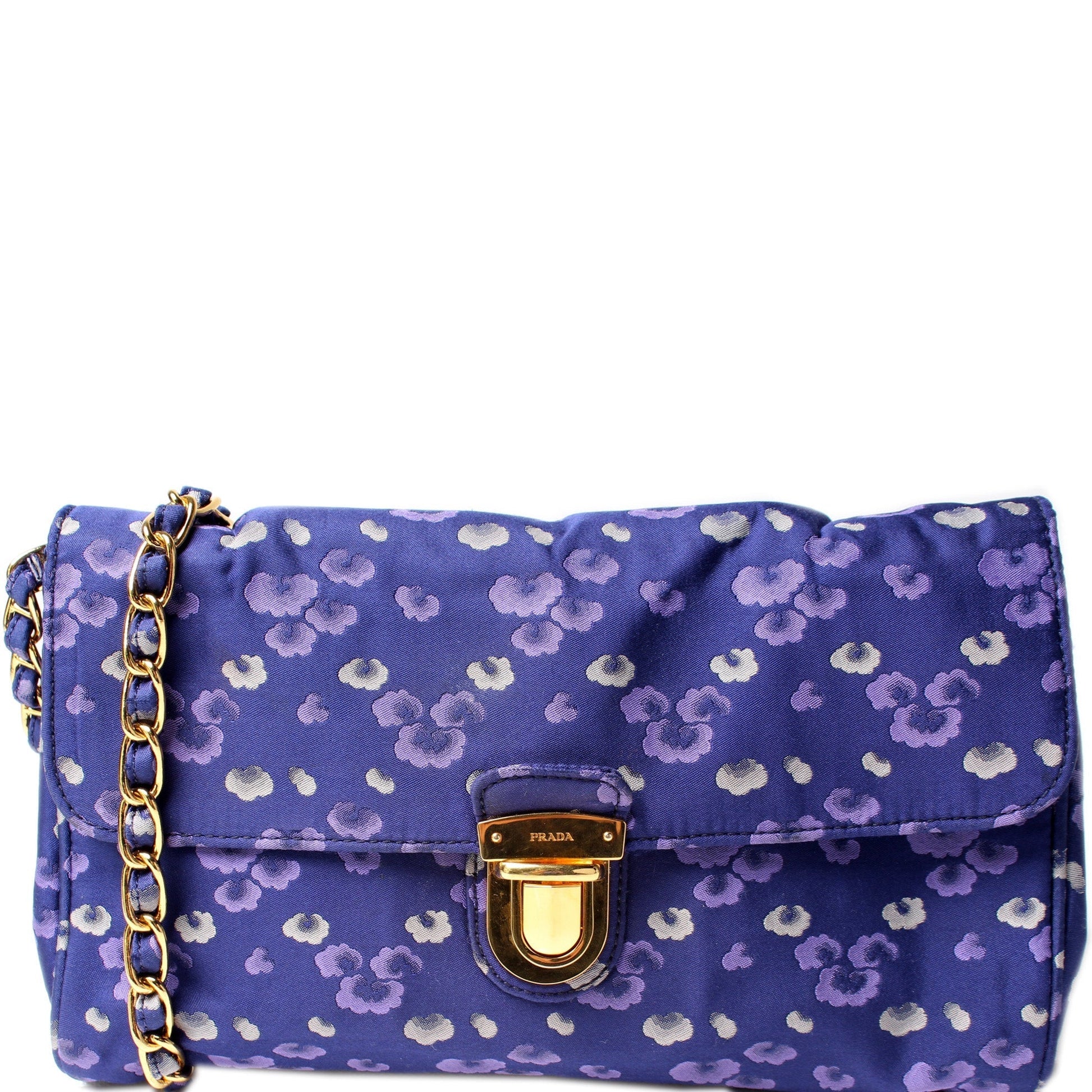 Prada Jacquard Crossbody Clutch Bag Nylon Crossbody Bag