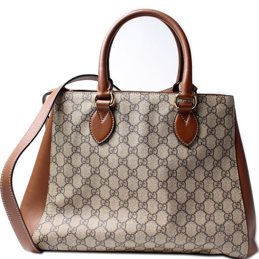 Gucci GG Supreme Top Handle Travel Bag