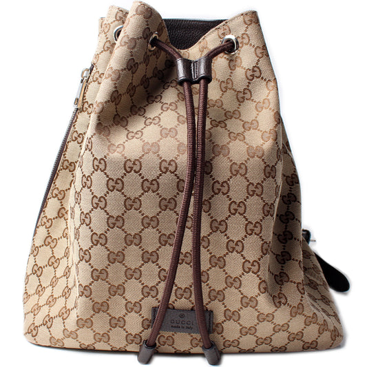 Gucci GG Drawstring Backpack Canvas Jewelry Backpack 2