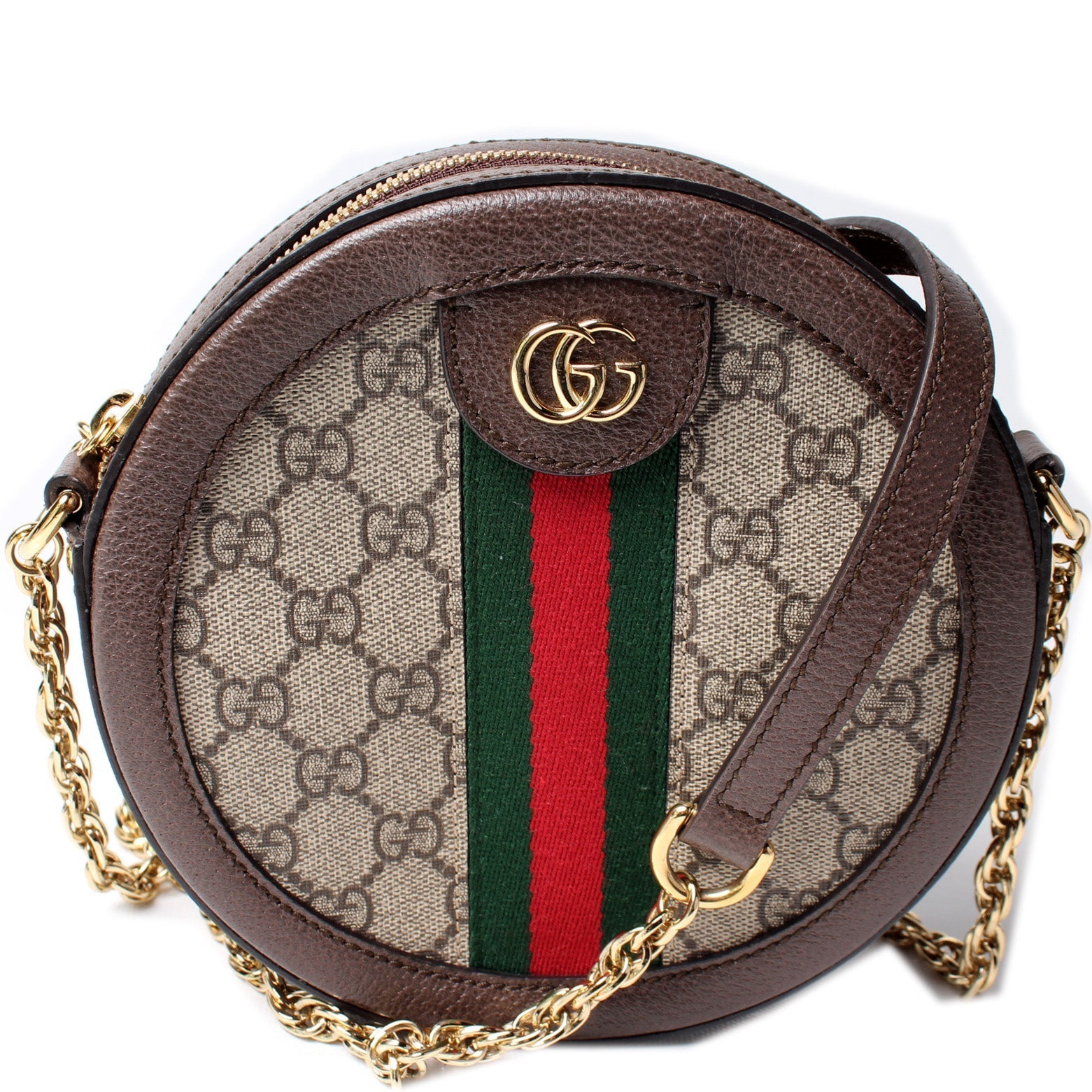 Gucci Ophidia GG Supreme Round Small Crossbody Bag