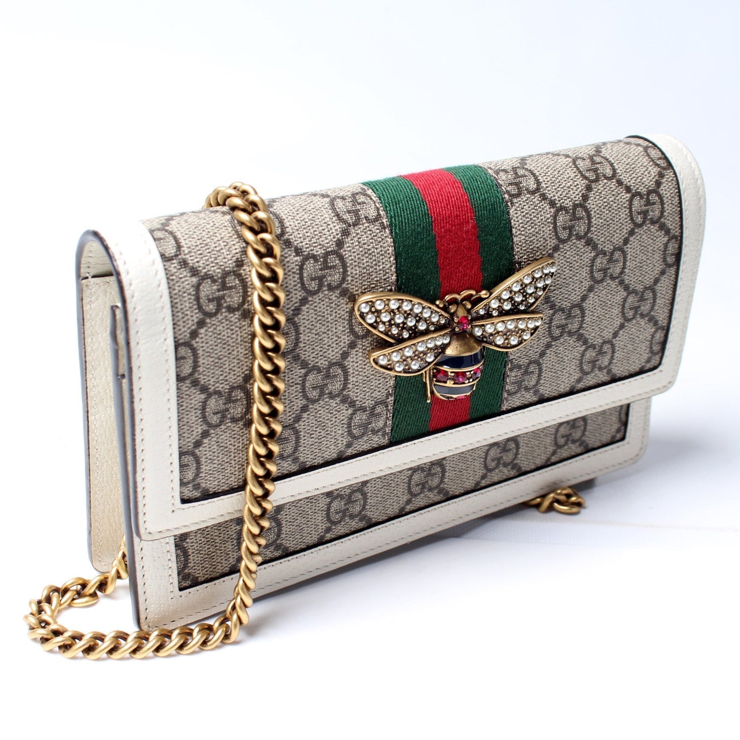 Gucci Queen Margaret Chain Wallet Case