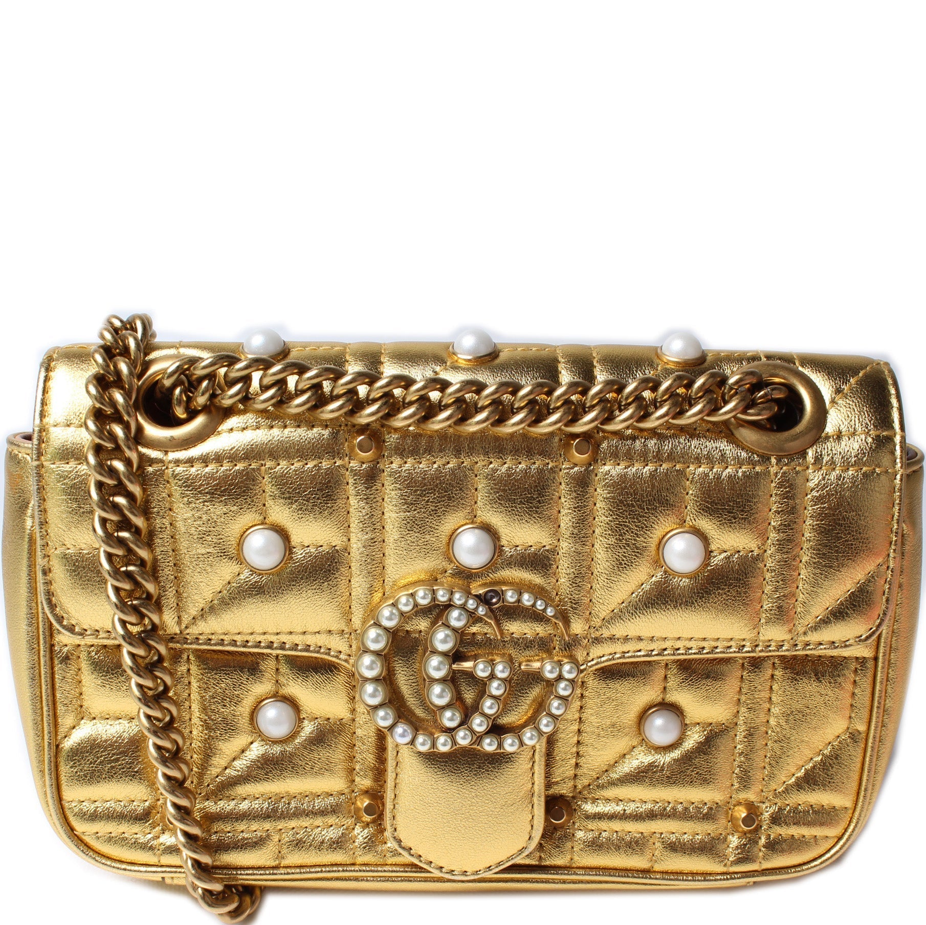 Gucci Marmont Mini Flap Shoulder Bag Flap 13