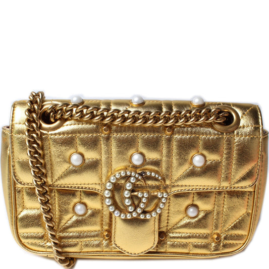 Gucci Marmont Mini Flap Shoulder Bag Flap 13