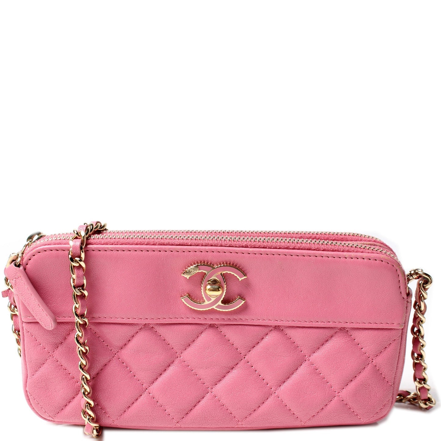Chanel WOC Double Zip 26M Clutch Bag