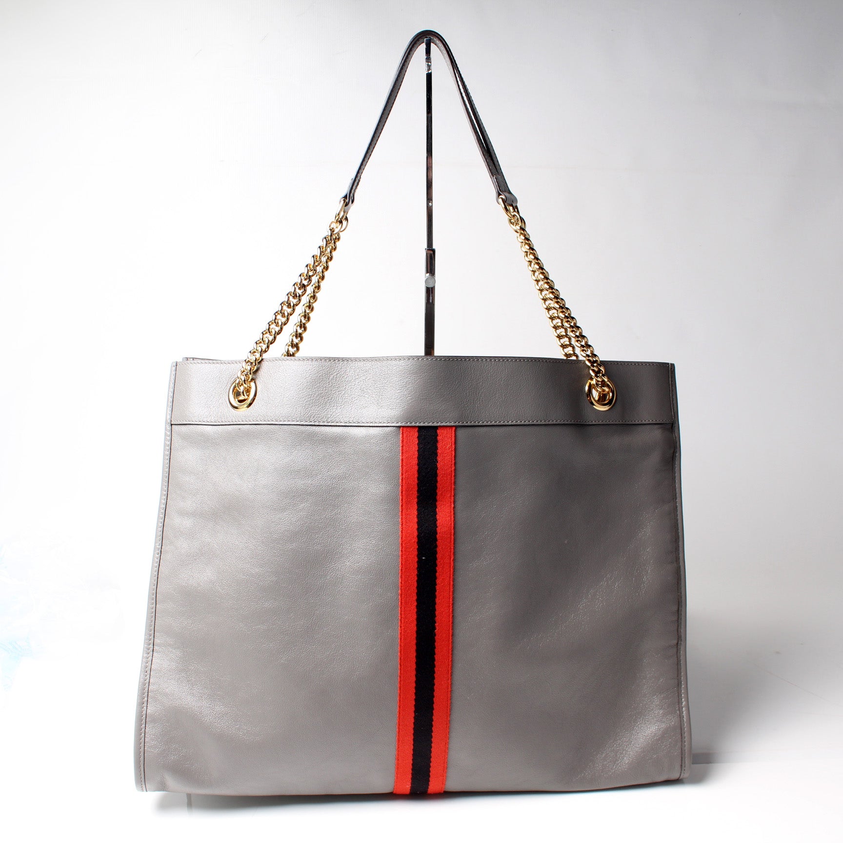 Gucci Rajah Tote Bag Leather Leather 1