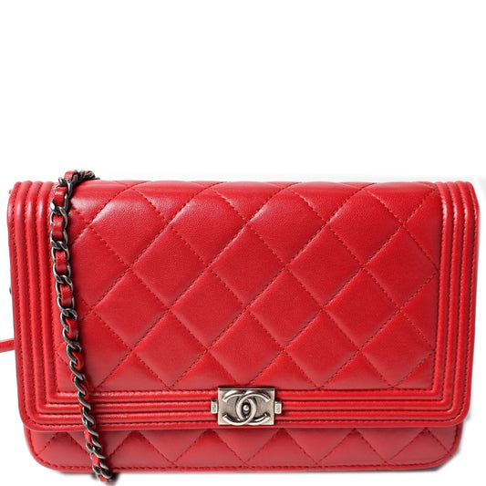 Chanel WOC Boy Lambskin 20M Clutch Bag
