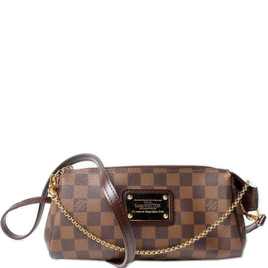 Louis Vuitton Eva Ebene Damier Clutch Bag Ebene 28