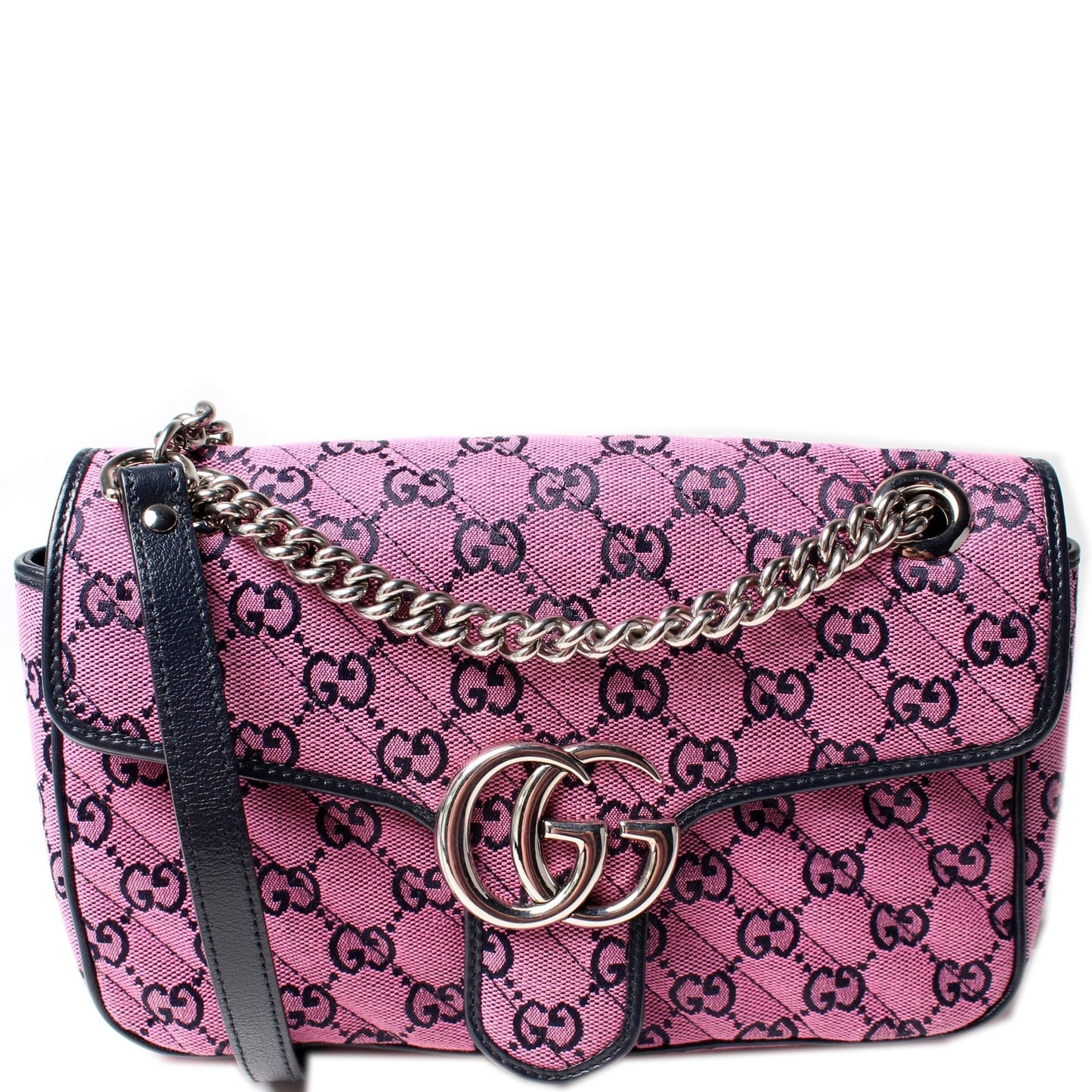 Gucci Marmont Quilted Canvas Small Flap Shoulder Bag