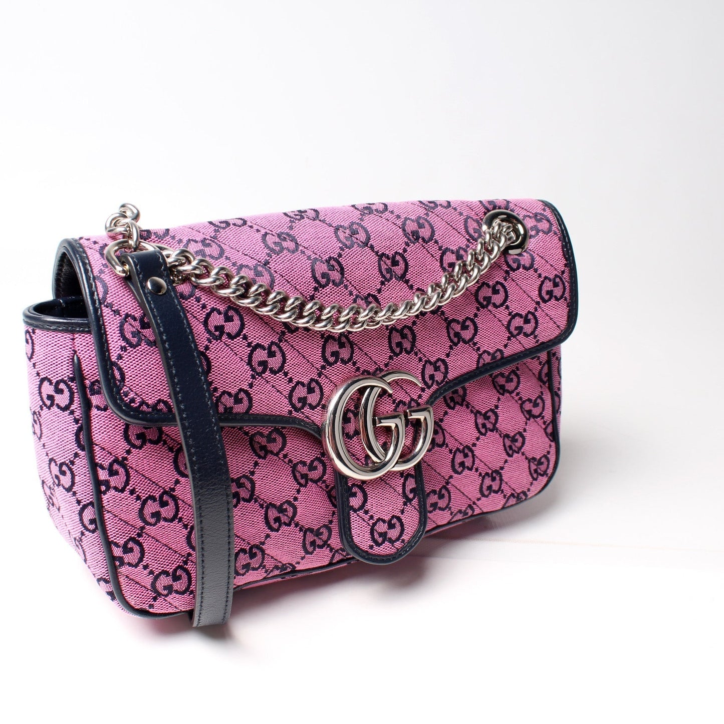 Gucci Marmont Quilted Canvas Small Flap Shoulder Bag