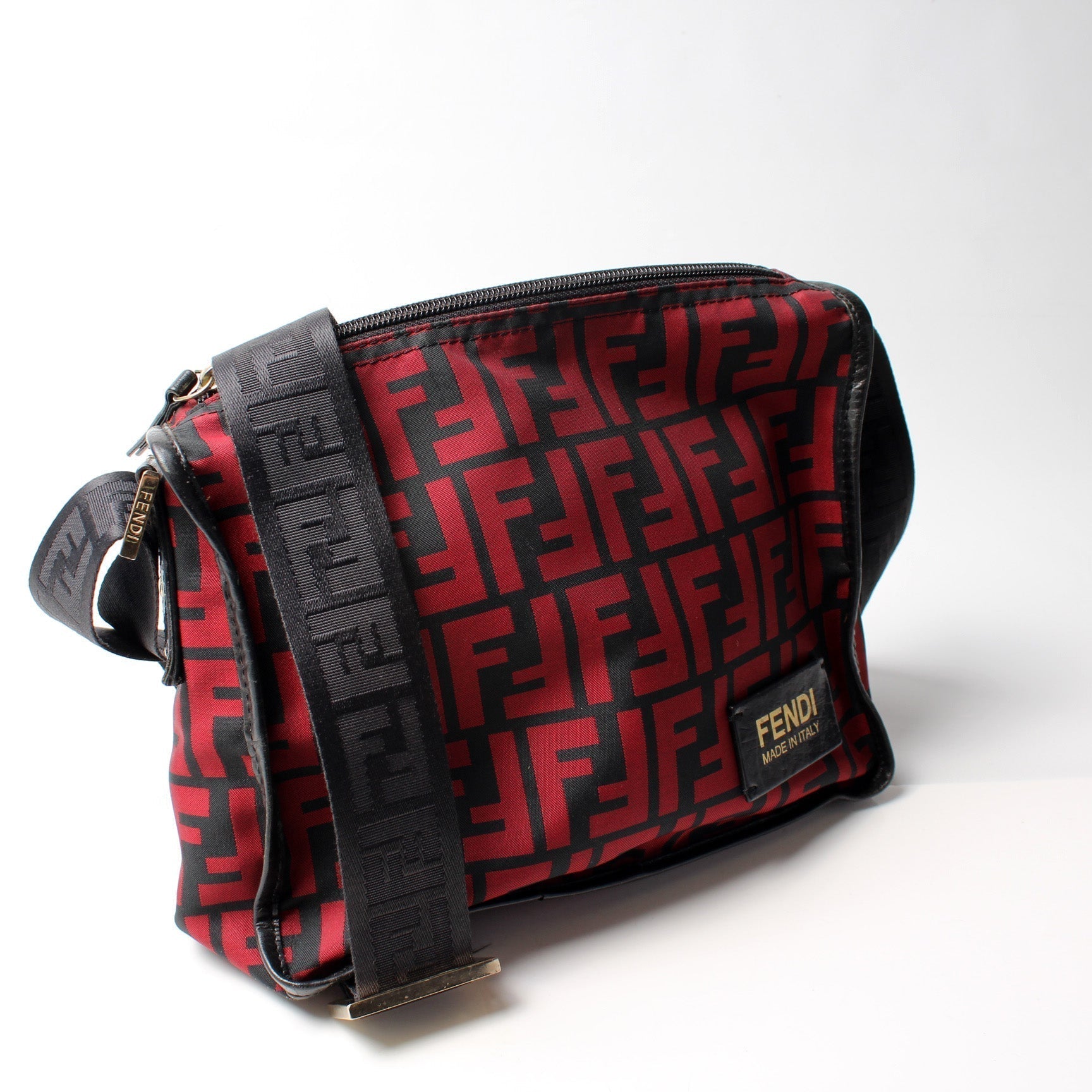 Fendi Zucca Messanger Bag Nylon Travel Bag