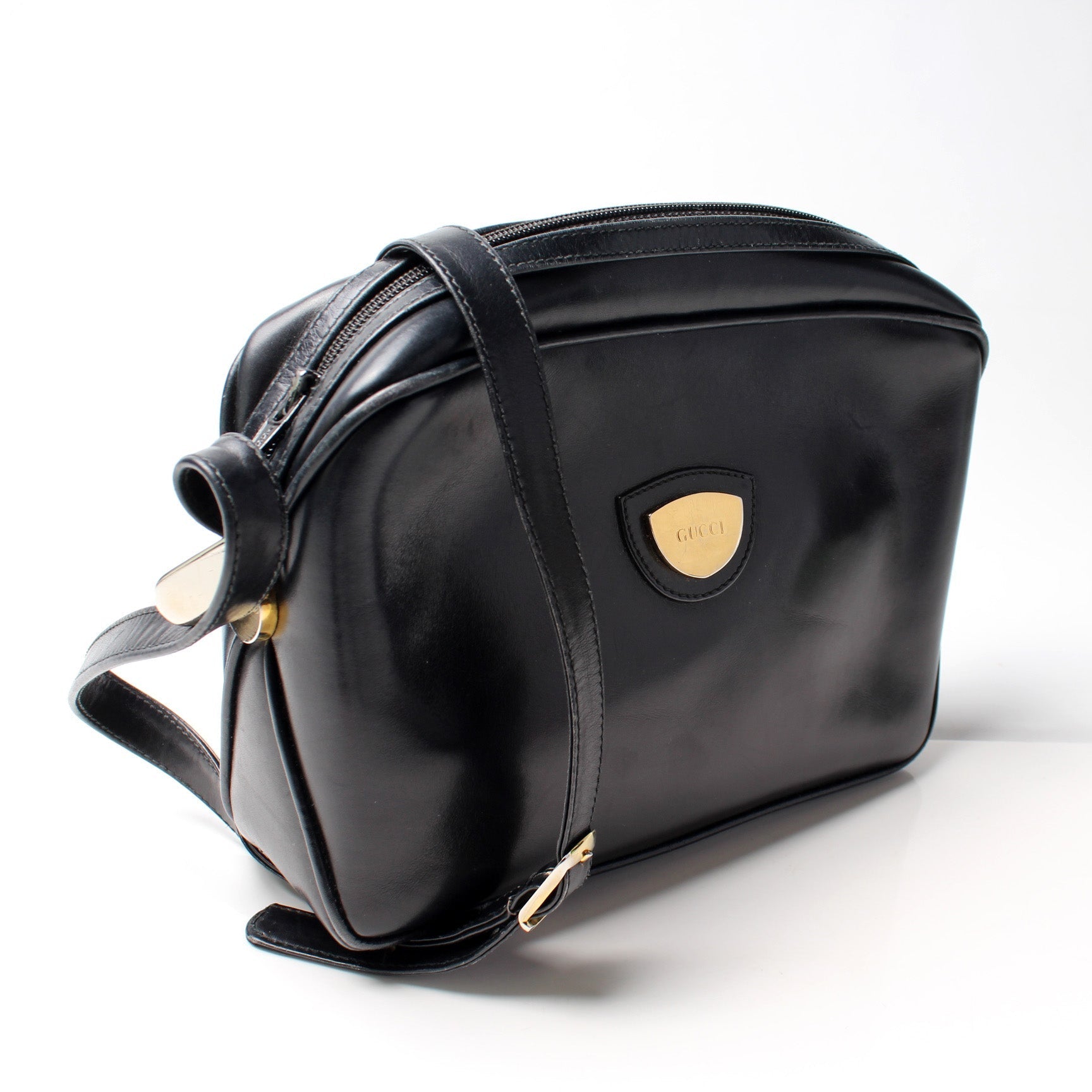 Gucci Camera Leather Crossbody Bag