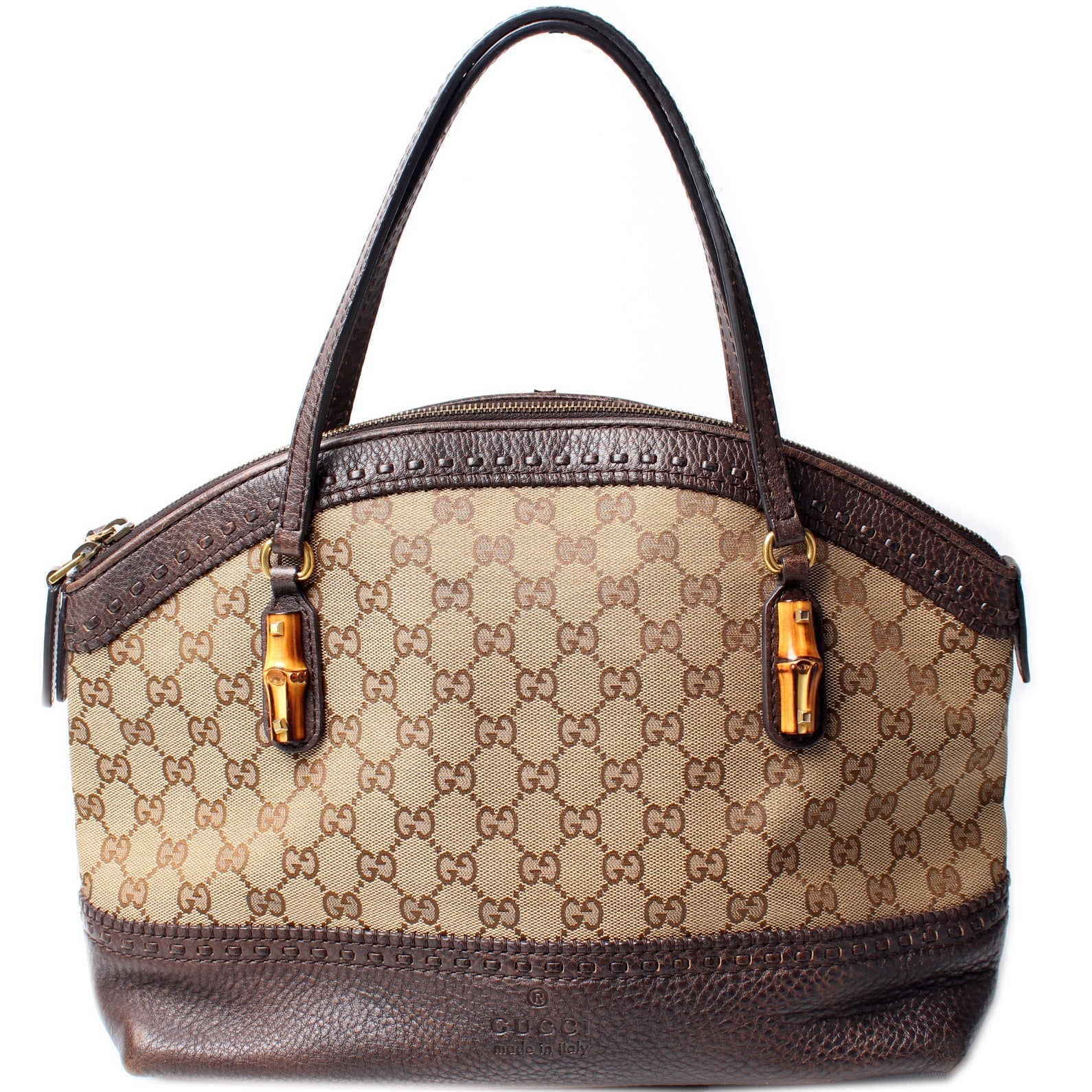 Gucci GG Bamboo Canvas Shoulder Bag