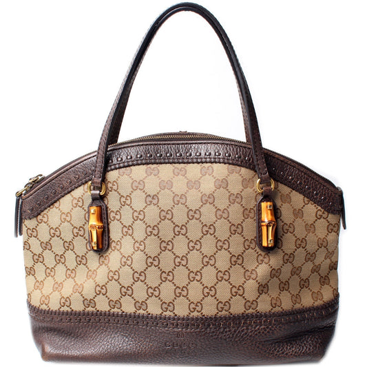 Gucci GG Bamboo Canvas Shoulder Bag