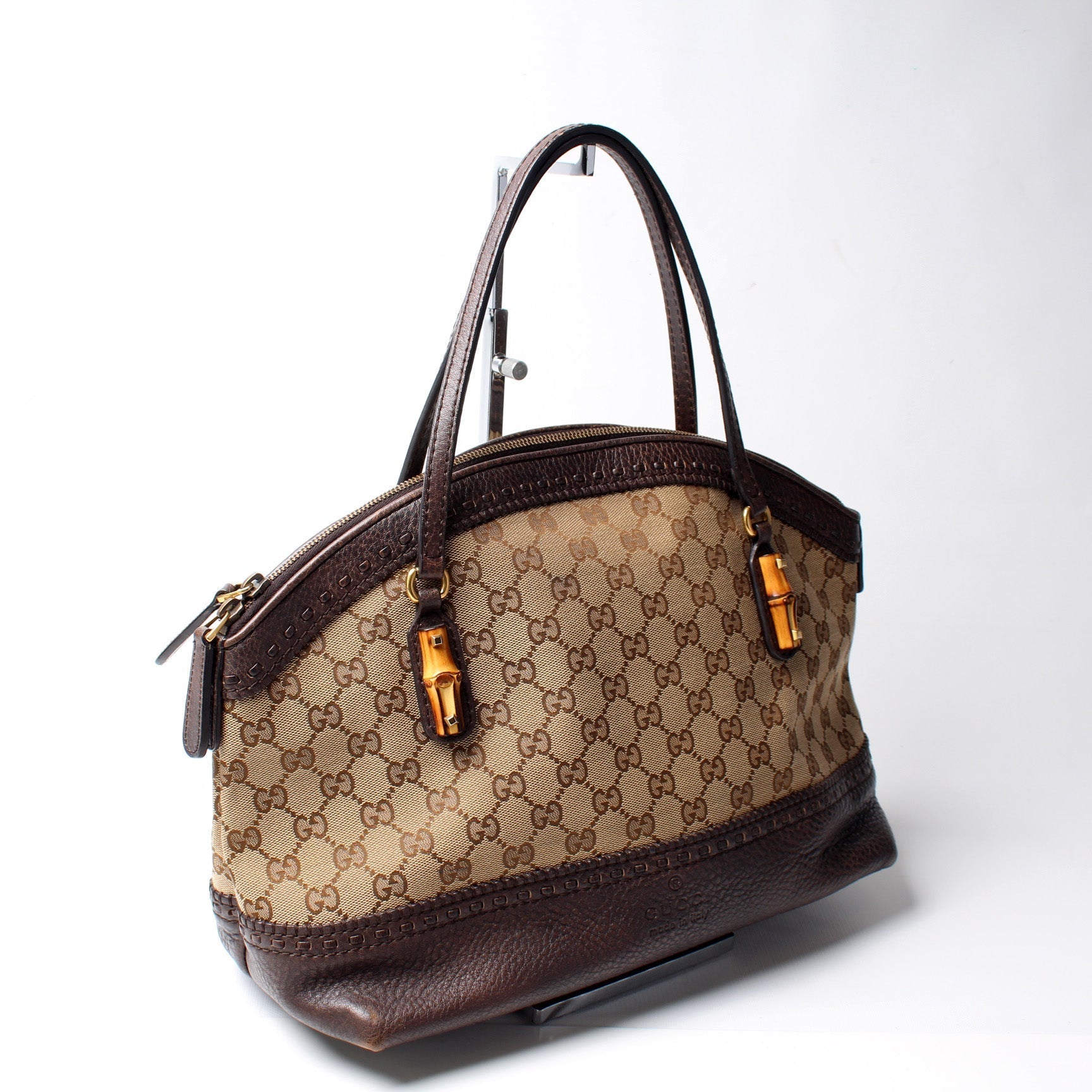 Gucci GG Bamboo Canvas Shoulder Bag