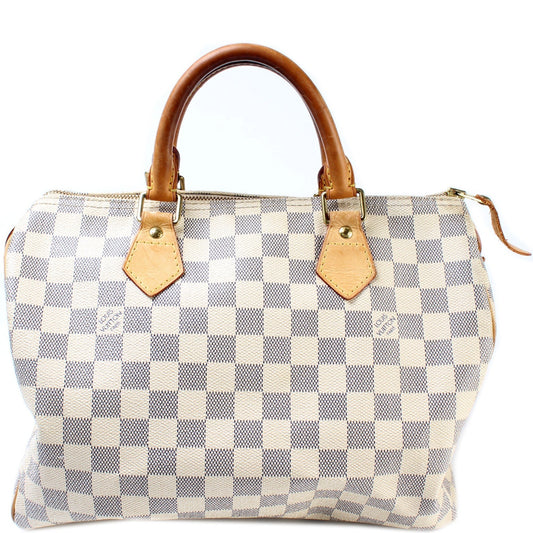 Louis Vuitton Speedy 30 Azur Damier Handbag Azur 3