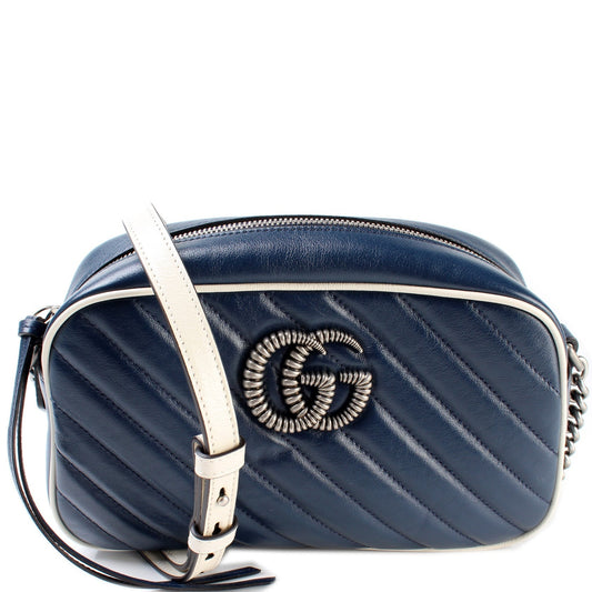 Gucci Marmont Torchon Camera Leather Small Crossbody Bag