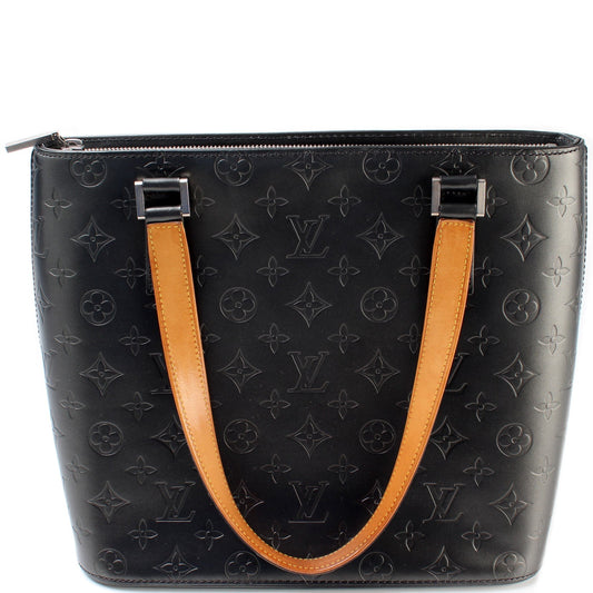 Louis Vuitton Stockton Mat Monogram Leather Handbag Leather 1