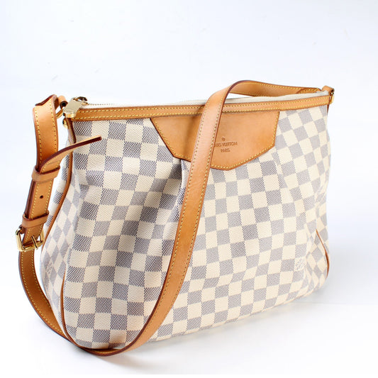 Louis Vuitton Siracusa Azur MM Damier Handbag Azur 11