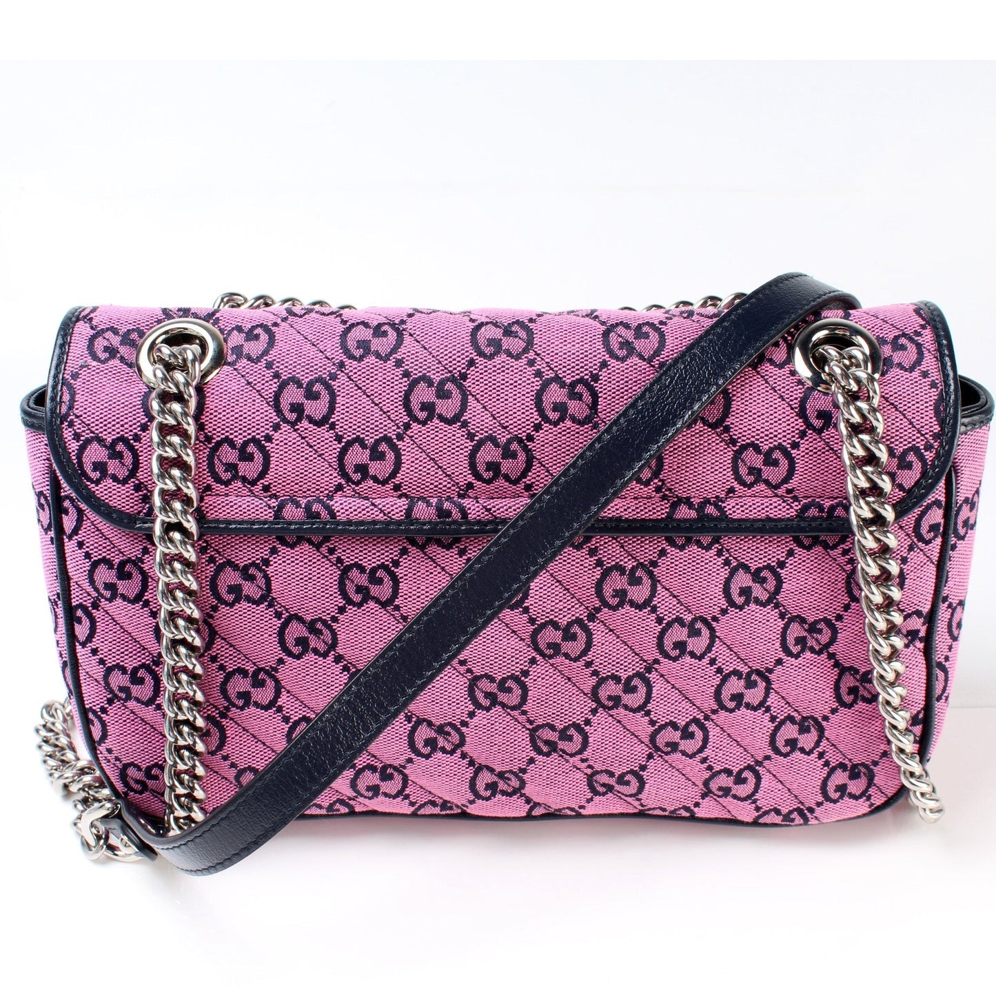 Gucci GG Marmont Quilted Canvas Small Flap Shoulder Bag