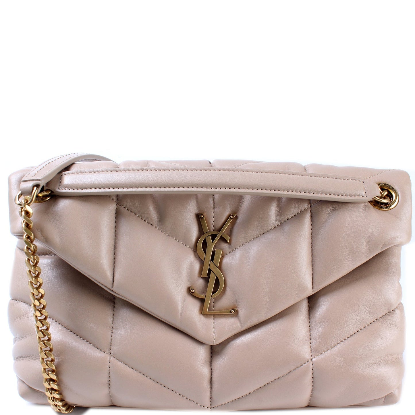 YSL Saint Laurent Puffer Bag Lambskin Quilted Small Travel Bag Quilted Small Lambskin