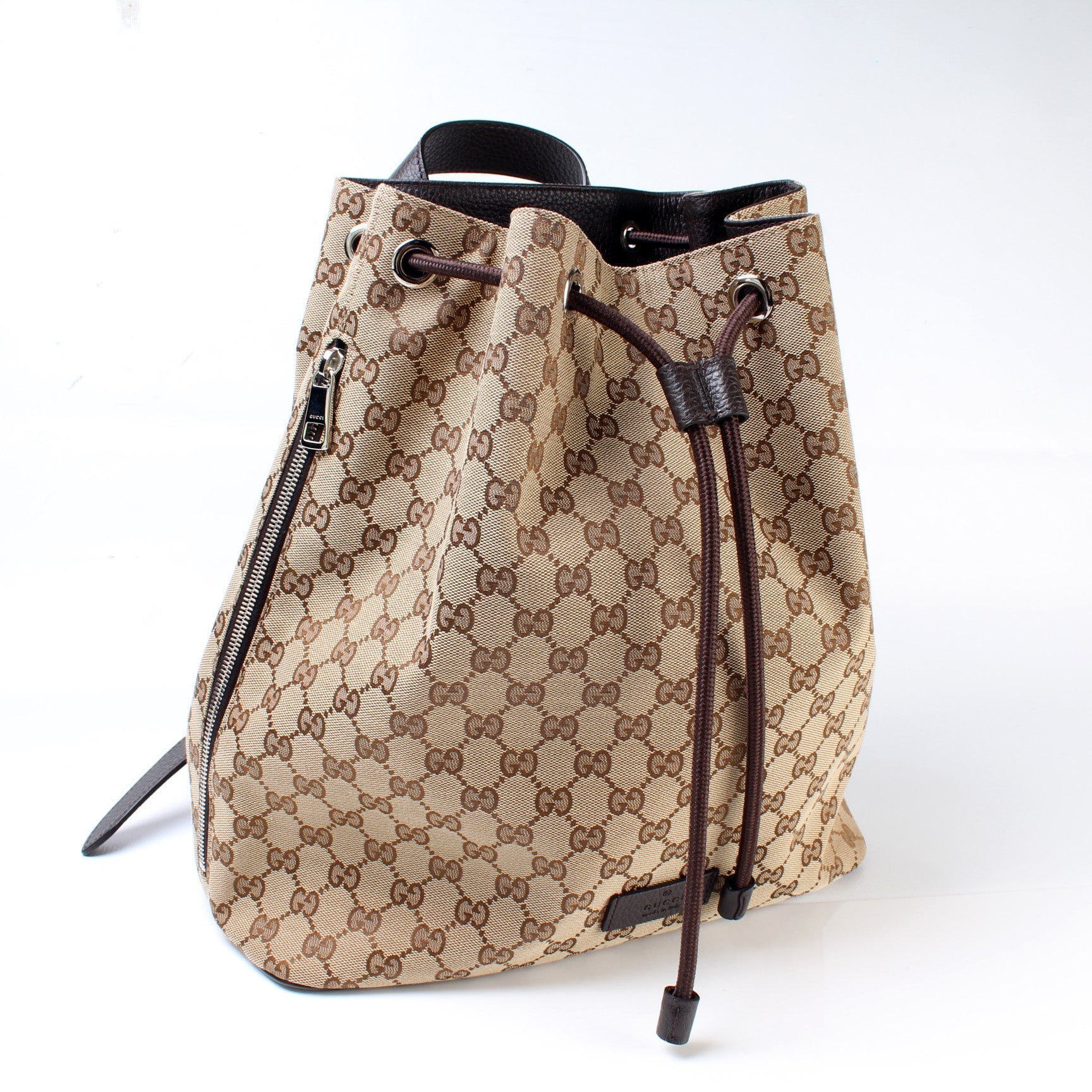Gucci GG Drawstring Backpack Canvas Jewelry Backpack 4