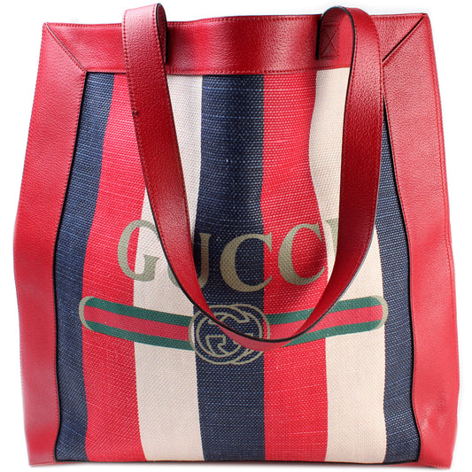 Gucci Sherry Line Striped Tote Bag
