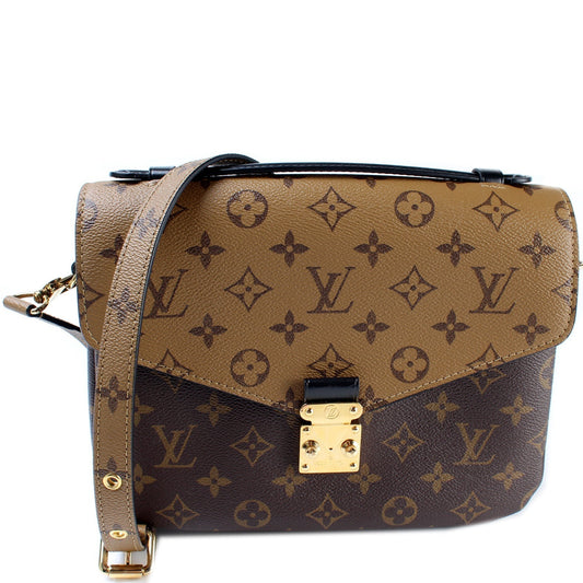 Louis Vuitton Pochette Metis Reverse Monogram Clutch Bag Monogram Reverse