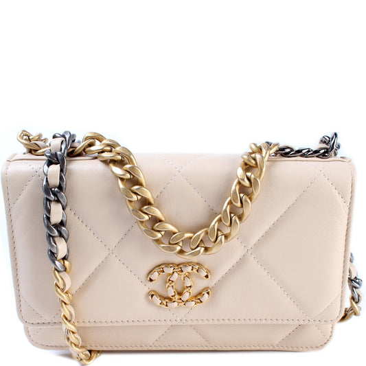 Chanel 19 WOC Quilted Lambskin 30M Clutch Bag