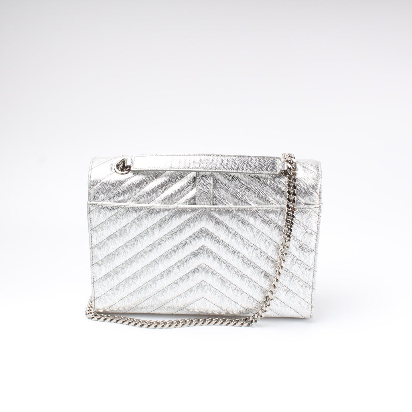 YSL Saint Laurent Envelope Chevron Bag Medium Travel Bag