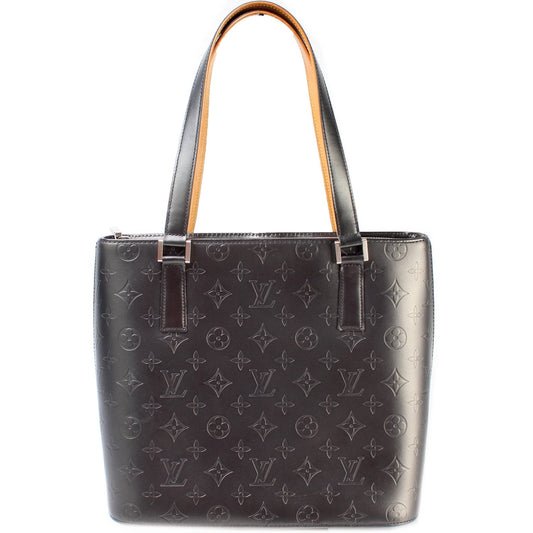 Louis Vuitton Stockton Mat Monogram Leather Handbag Leather 5