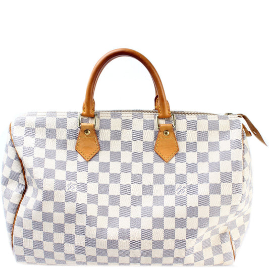 Louis Vuitton Speedy 35 Azur Damier Handbag Azur 3