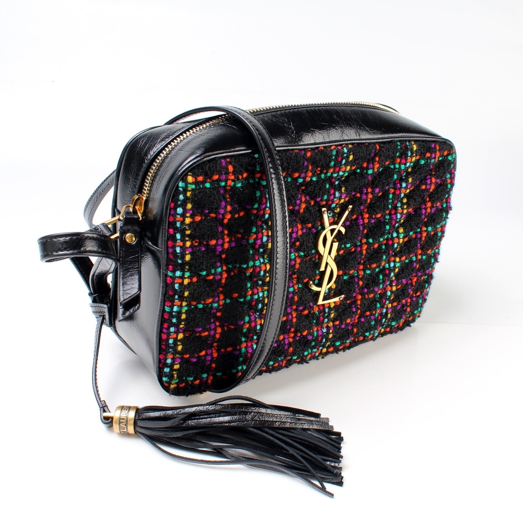 YSL Saint Laurent Lou Camera Tweed Bag Travel Bag