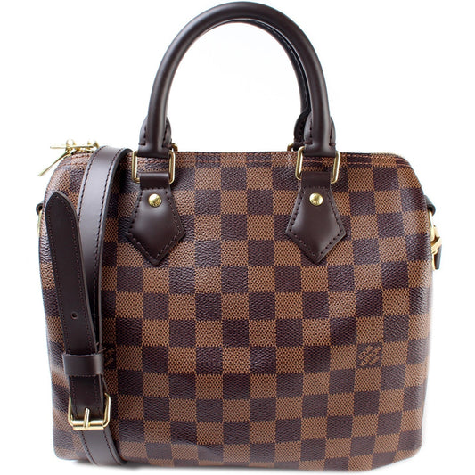 Louis Vuitton Speedy 25 Bandouliere Ebene Damier Handbag Ebene 6