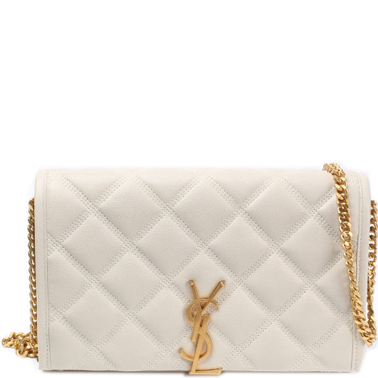 YSL Saint Laurent Saint Laurent Becky Wallet In Lambskin Bag Quilted Chain Travel Bag